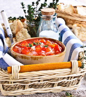 Linda’s Smokey Tomato Soup with Range Bacon