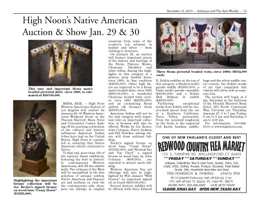 Antiques and the Arts Weekly article