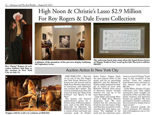 Antiques and the Arts Weekly article